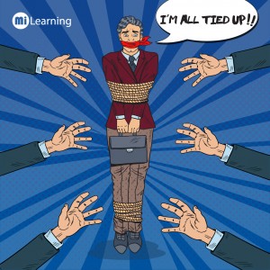 【呢句idiom（諺語）你識唔識：All tied up】